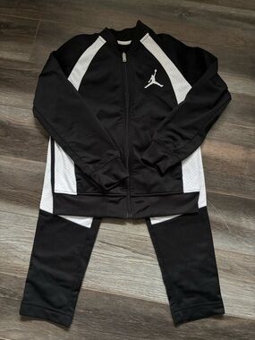 Jordan Black and White Athletic Shorts with Neon Accent